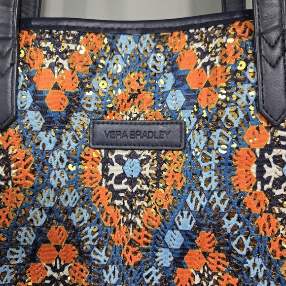 🐢 Vera Bradley Summer Sparkle Marrakesh Beads Tote Bag Convertable Tote - Picture 8 of 14